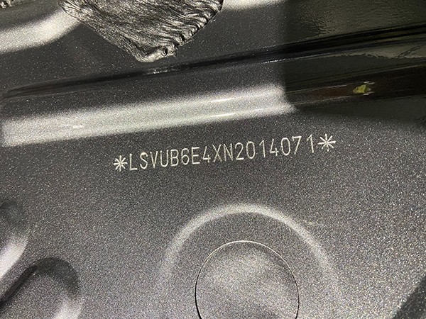 Chassis VIN stamping quality